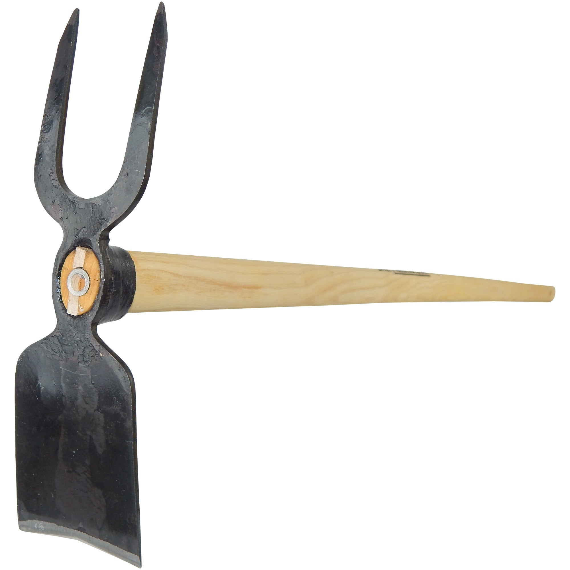 Gartenhacke, Breitblatt, 2 Zinken, spitz, Gr. 1 mit Eschenstiel 135 cm
