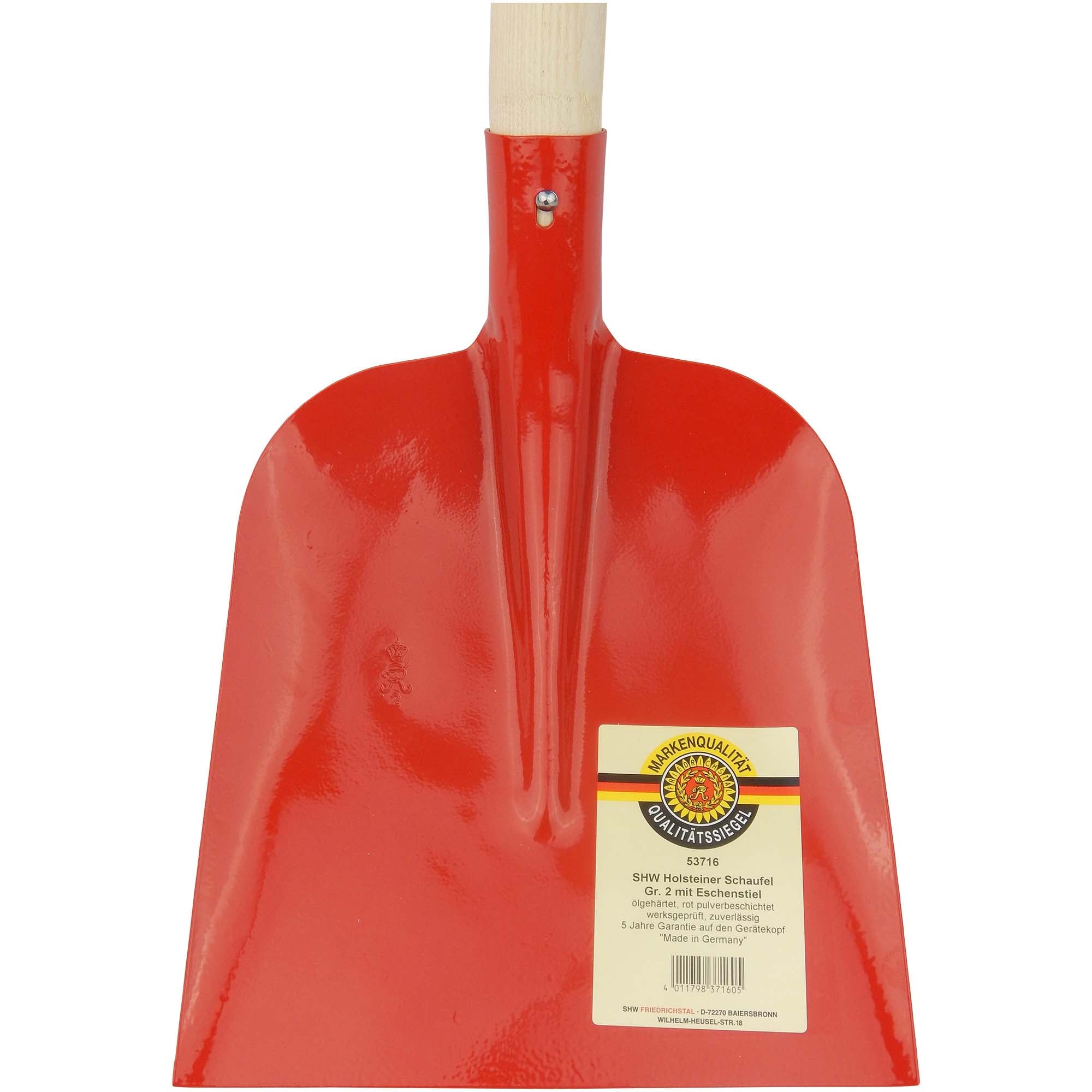 Holsteiner Schaufel, Gr. 3 rot, mit Eschenstiel 135 cm
