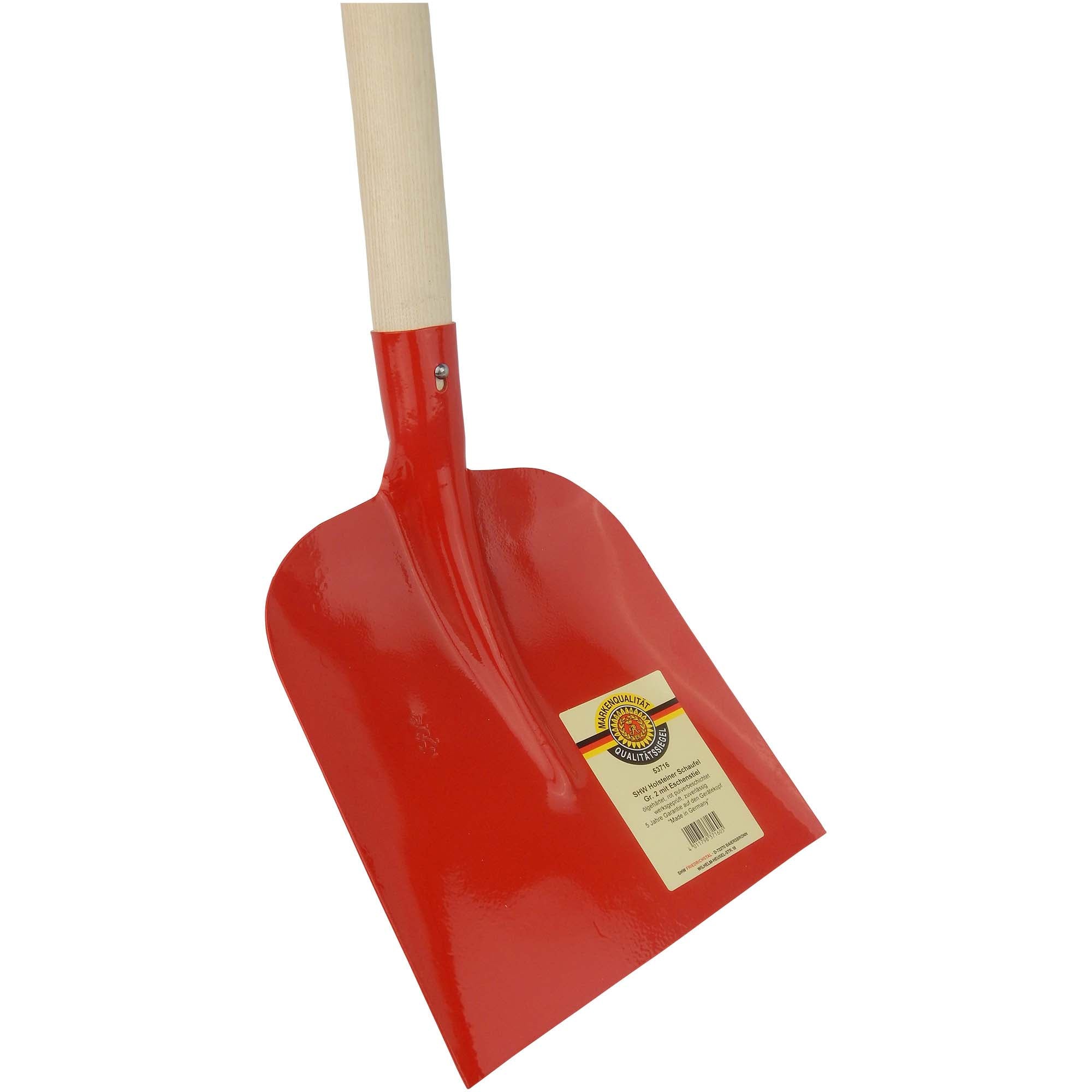 Holsteiner Schaufel, Gr. 3 rot, mit Eschenstiel 135 cm