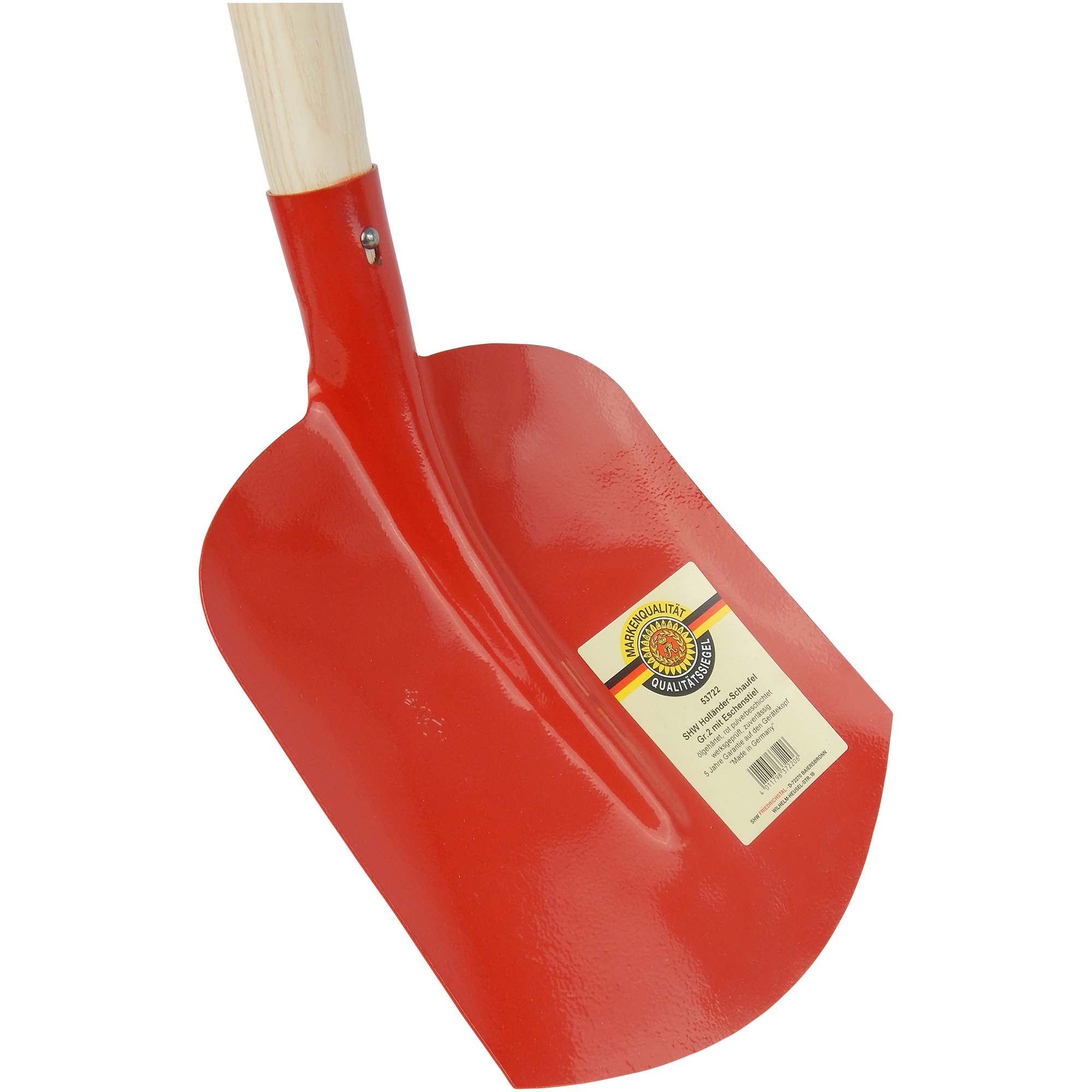 Holländer Schaufel, Gr. 2 rot, mit Eschenstiel 135 cm
