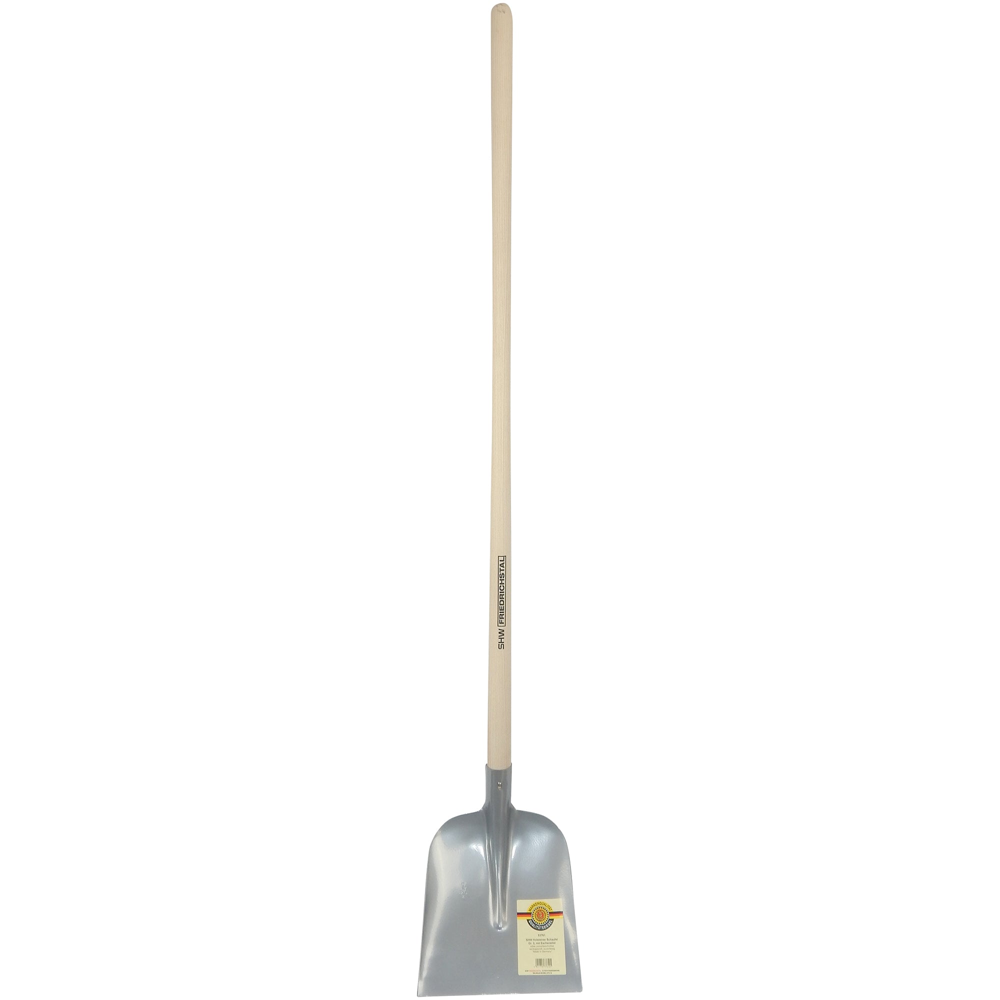Holsteiner Schaufel, Gr. 2 silber, mit Eschenstiel 135 cm