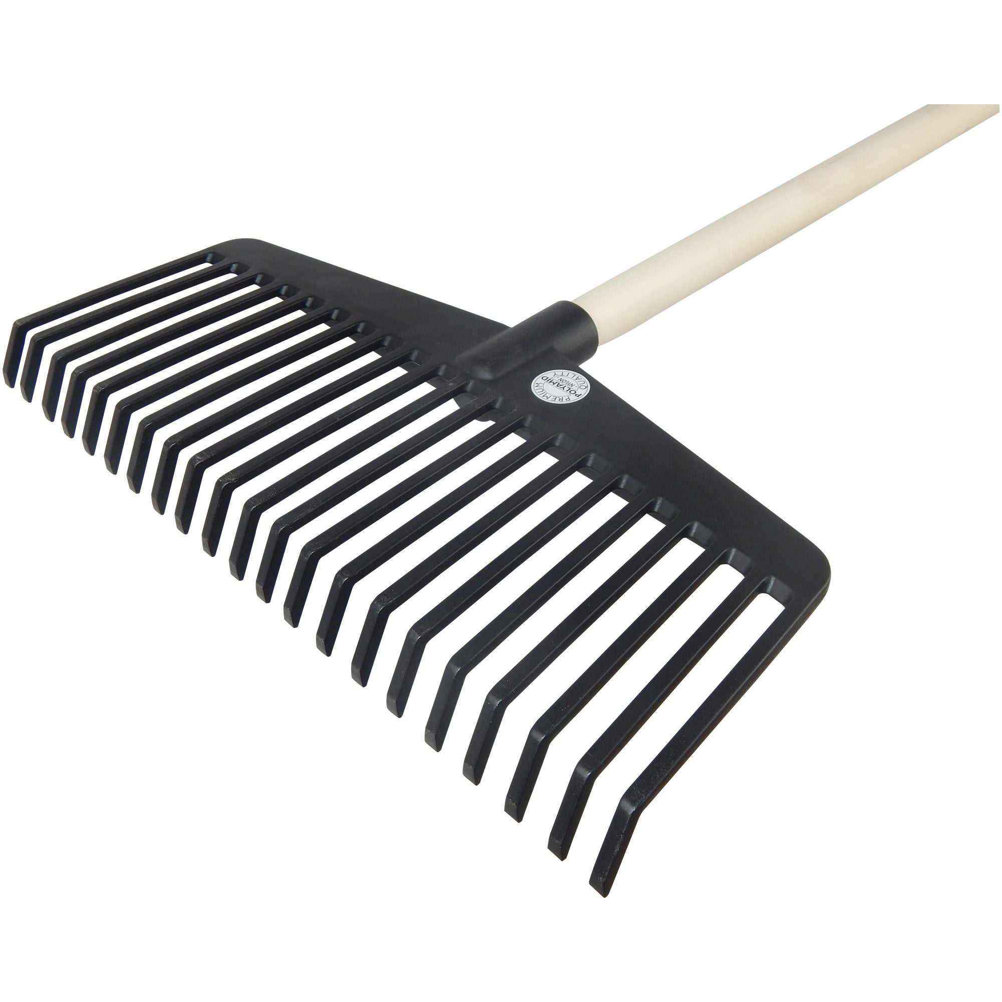 Nylonbesen schwarz, 21 Zinken mit Stiel 140 cm