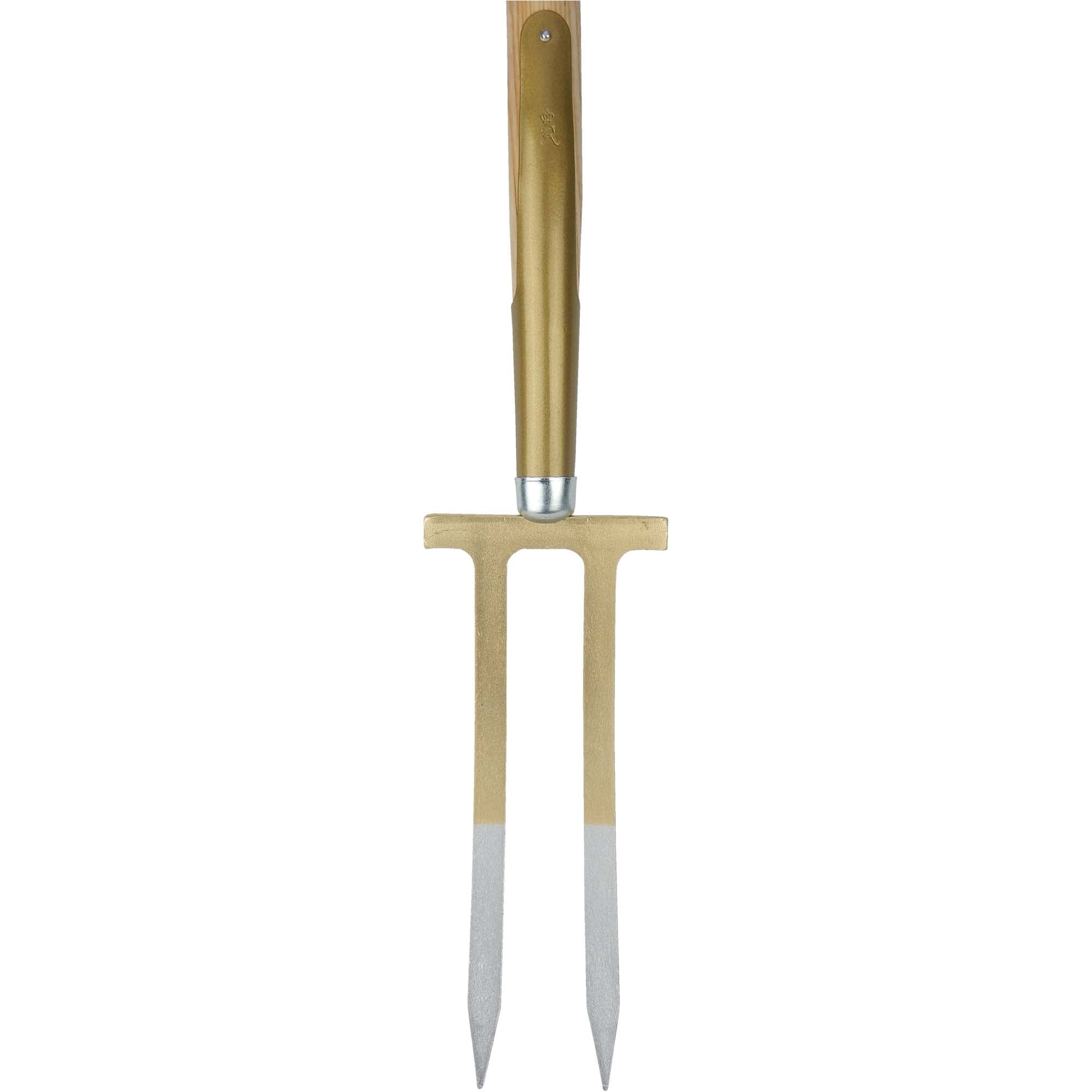Rosengabel mit Bajonettzinken mit Eschen-T-Stiel