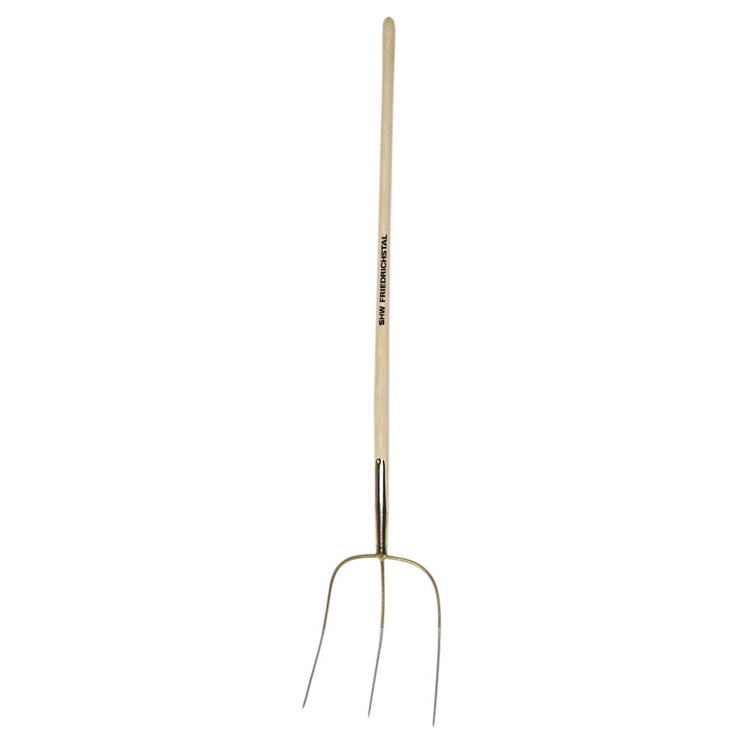 Heugabel, 3 Zinken, Gr.33,5x31 mit Eschenstiel 135 cm