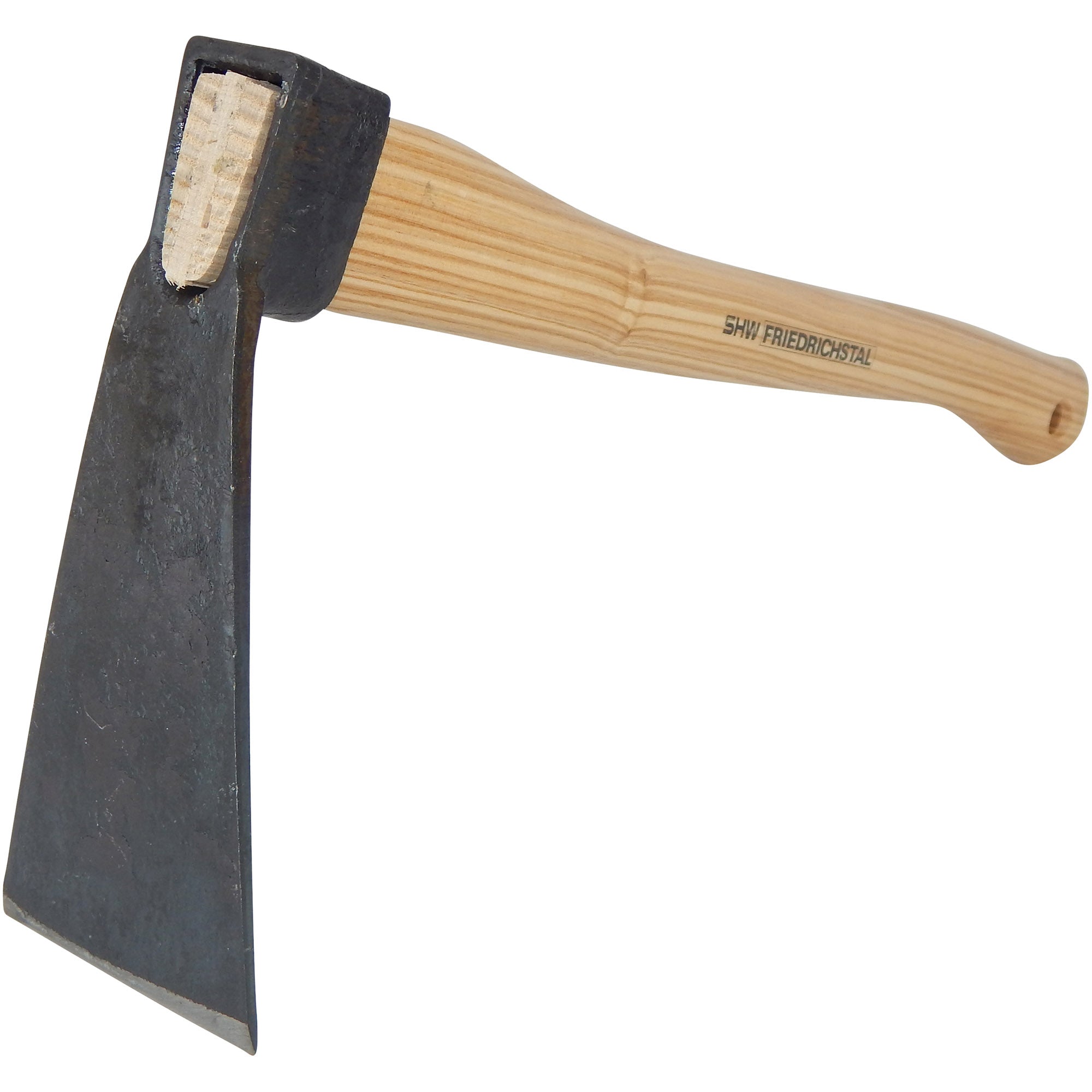 Forstpflanzen-Setzhacke mit kurzem Eschen-Kuhfuß-Stiel 45 cm