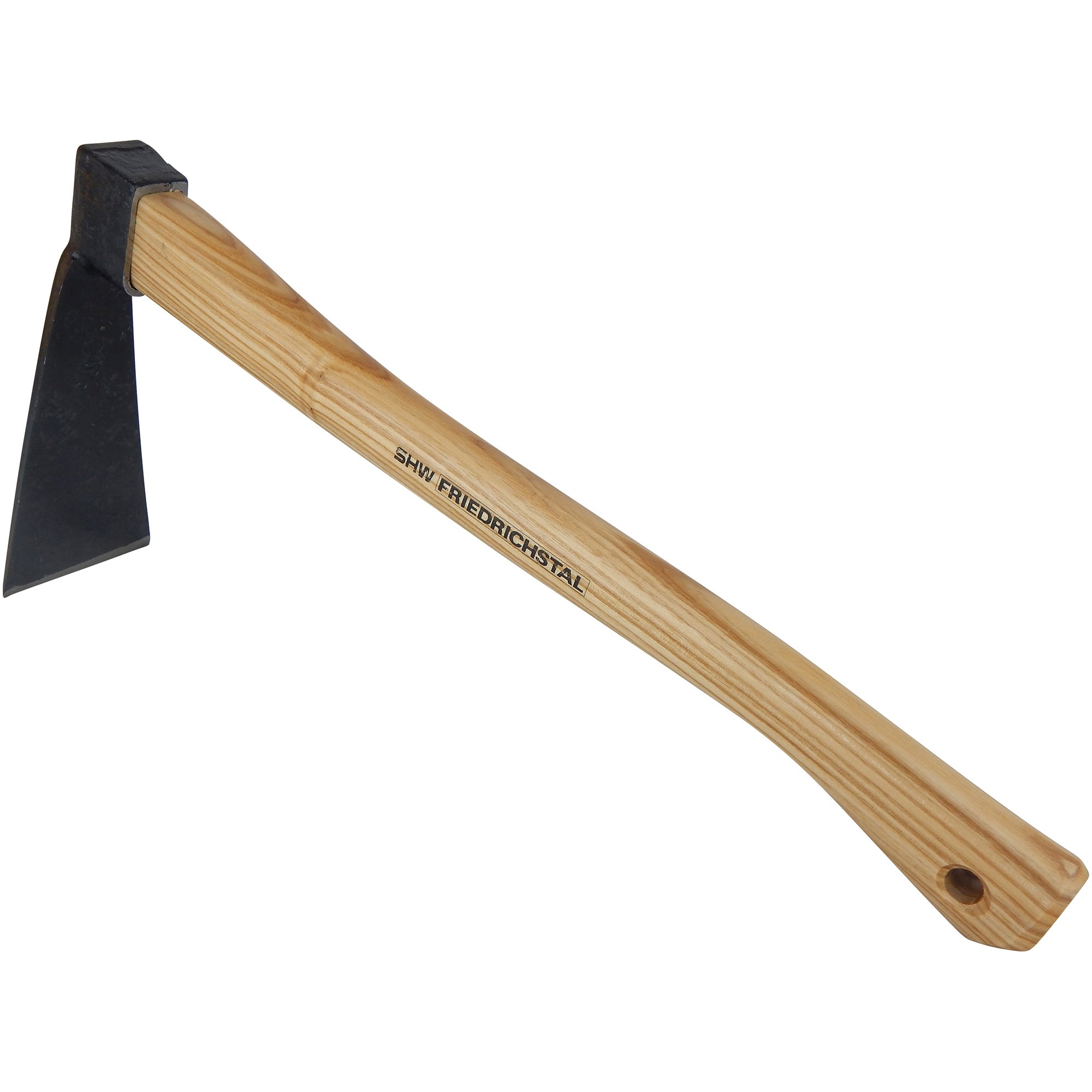 Forstpflanzen-Setzhacke mit kurzem Eschen-Kuhfuß-Stiel 45 cm