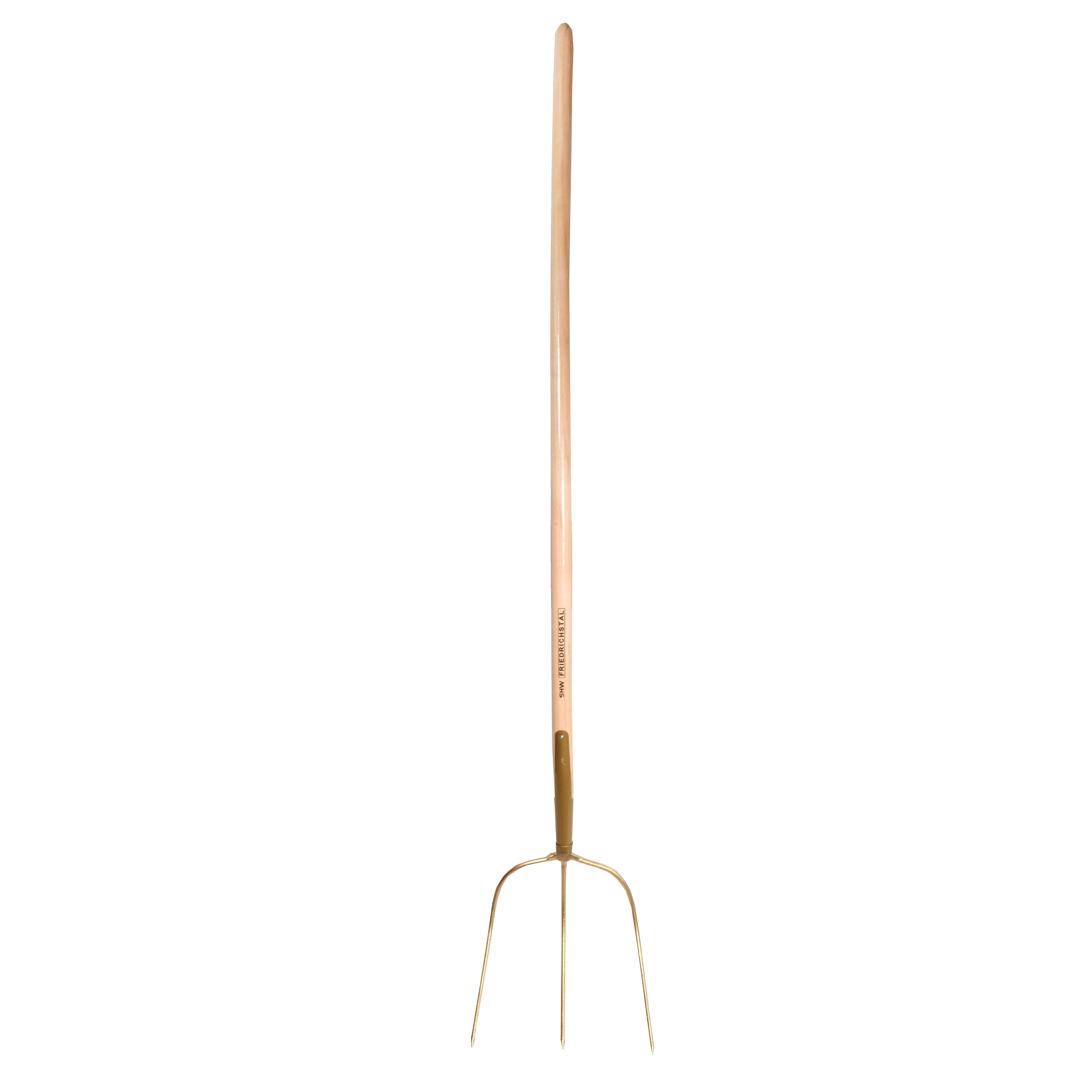 Bär-Streugabel, 3 Zinken Gr. 30x30, mit Zwinge u. Stiel