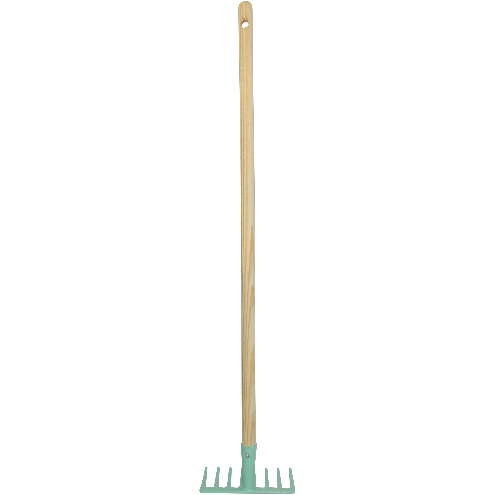 Kinder-Rechen, 8 Zinken, mit Stiel Breite 16 cm