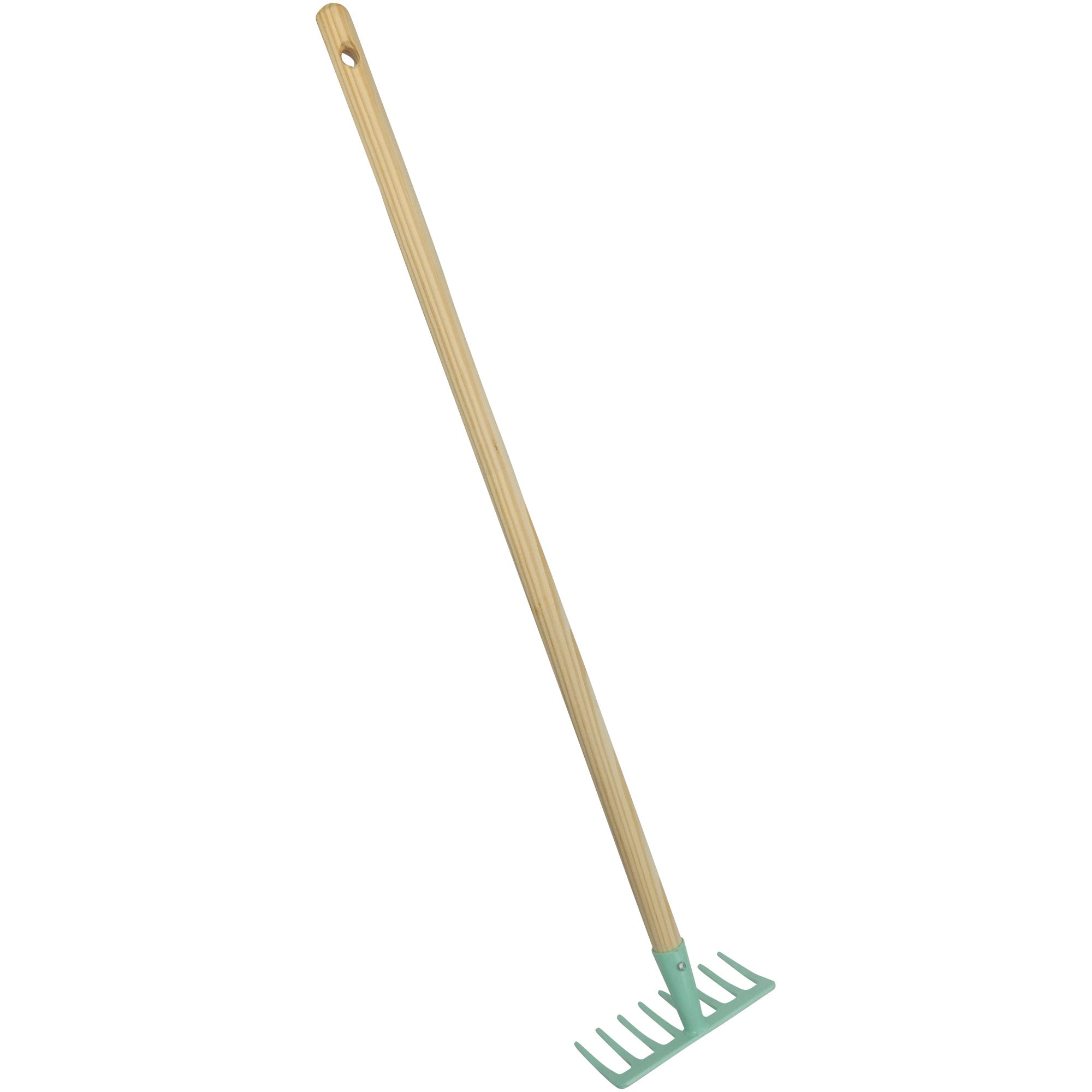 Kinder-Rechen, 8 Zinken, mit Stiel Breite 16 cm