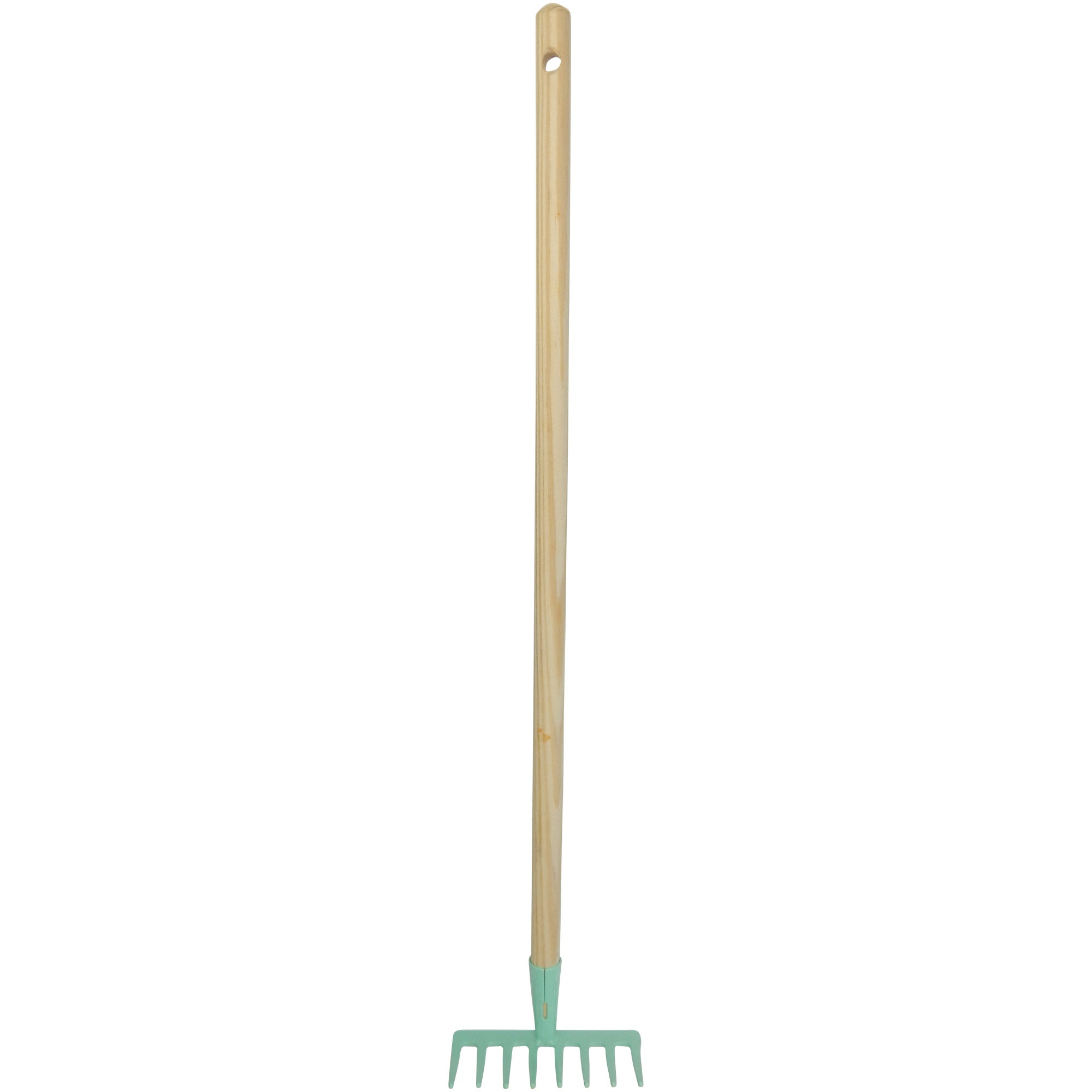 Kinder-Rechen, 8 Zinken, mit Stiel Breite 16 cm