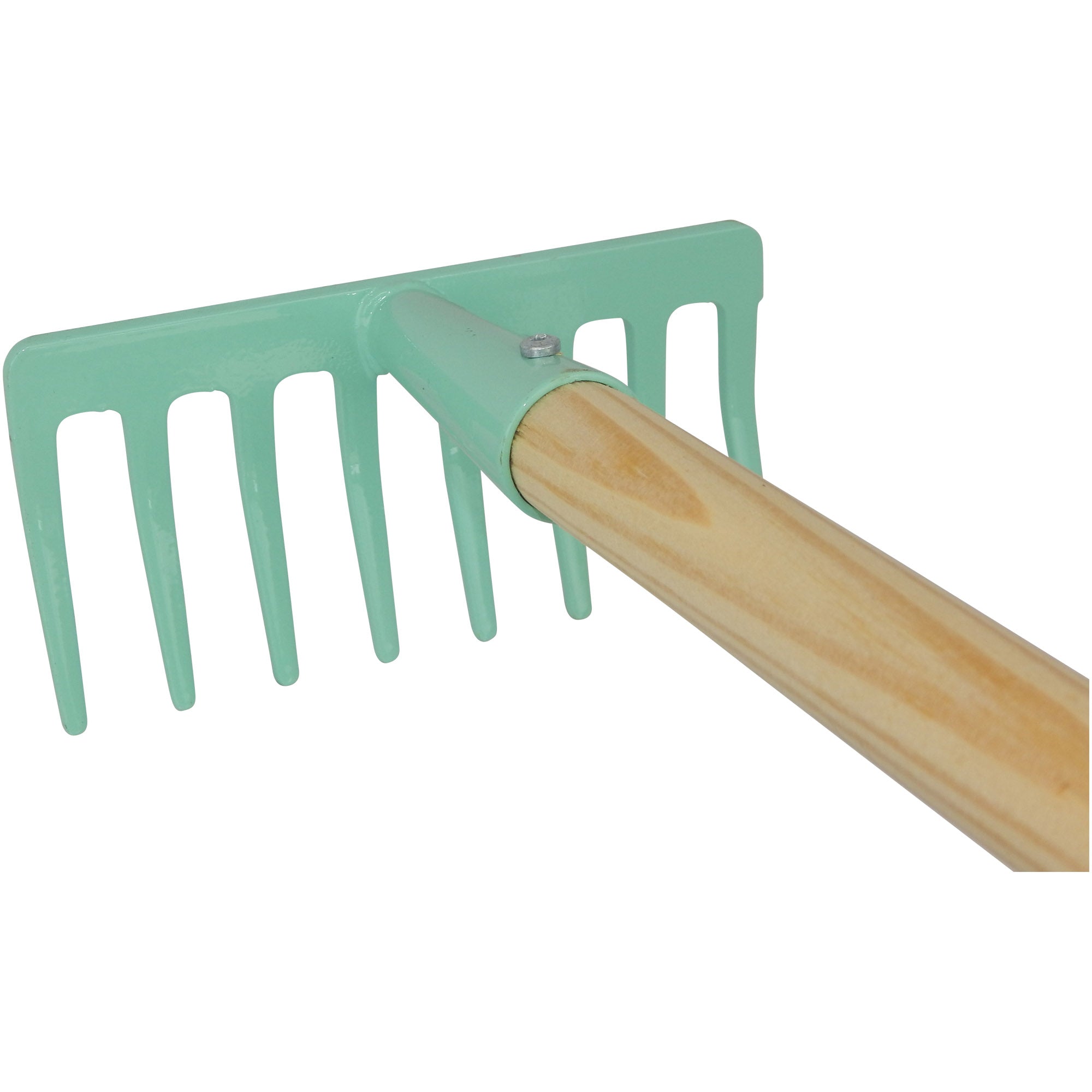 Kinder-Rechen, 8 Zinken, mit Stiel Breite 16 cm