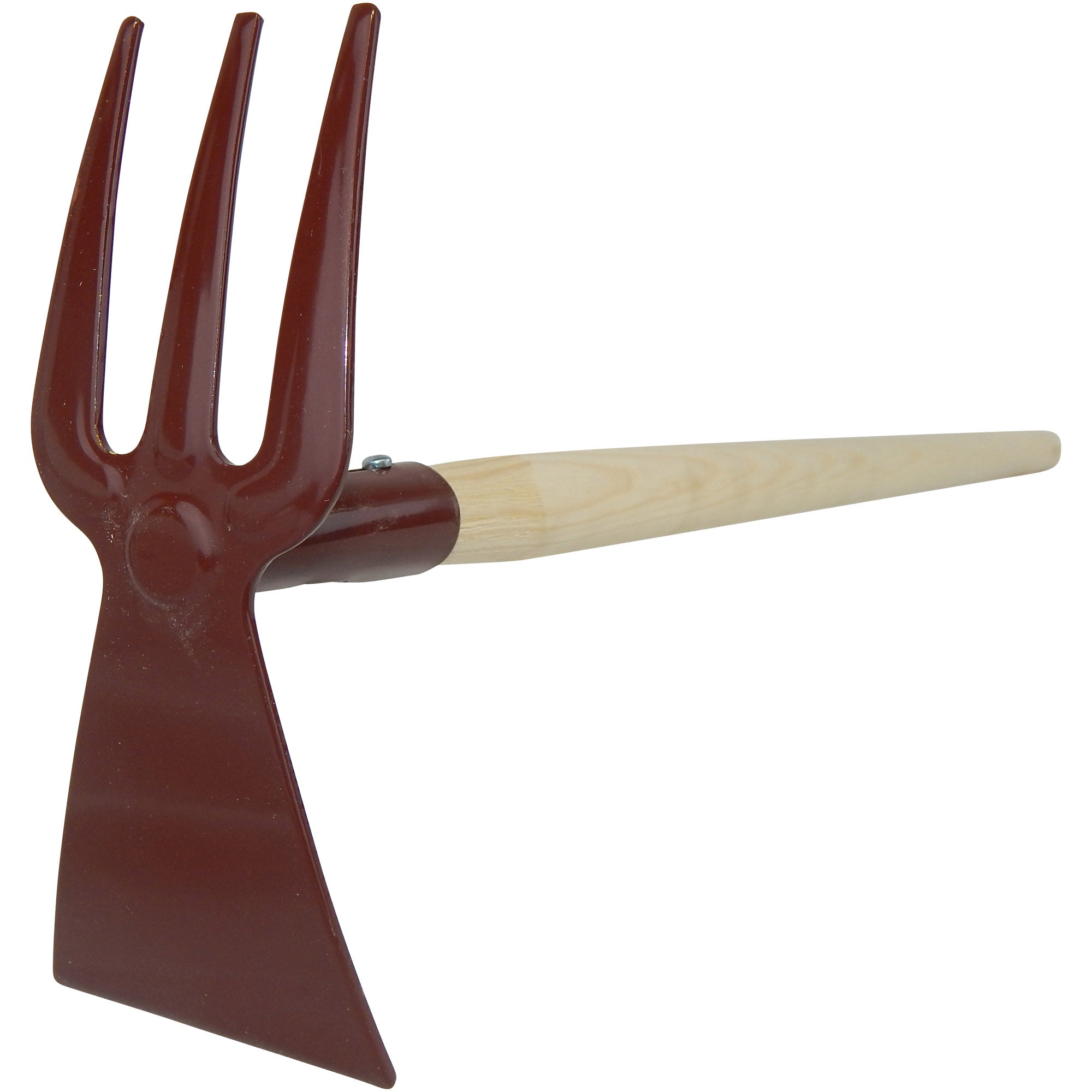 Kinder-Gartenhäckchen, 3 Zinken flache Form, mit Stiel