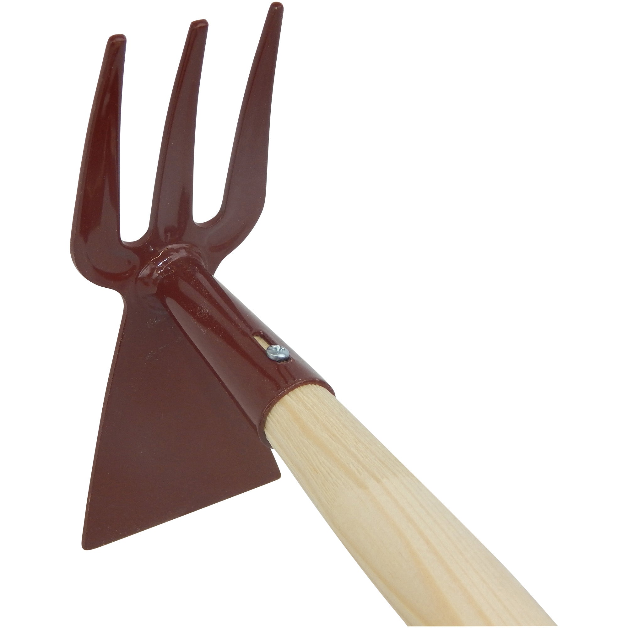 Kinder-Gartenhäckchen, 3 Zinken flache Form, mit Stiel
