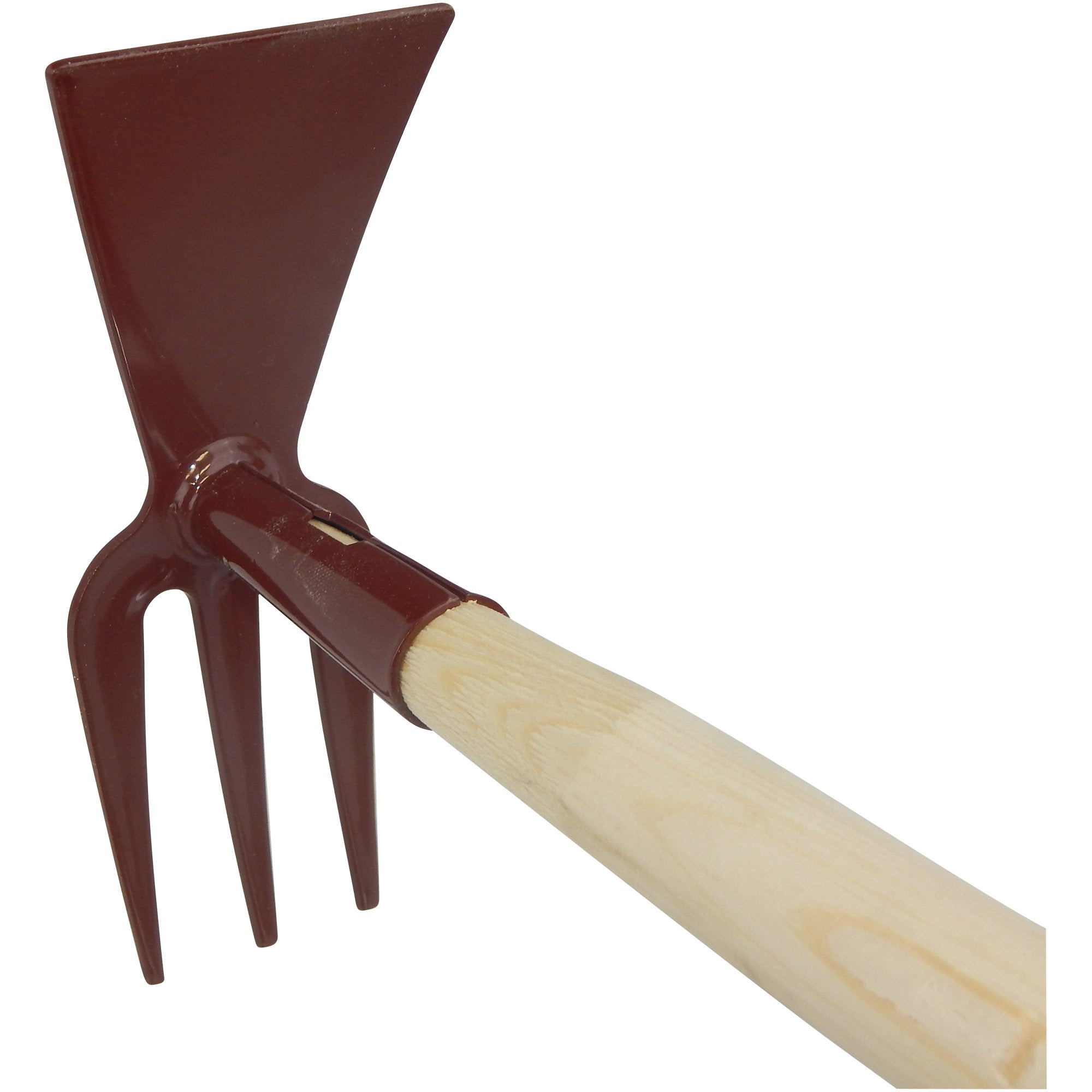 Kinder-Gartenhäckchen, 3 Zinken flache Form, mit Stiel