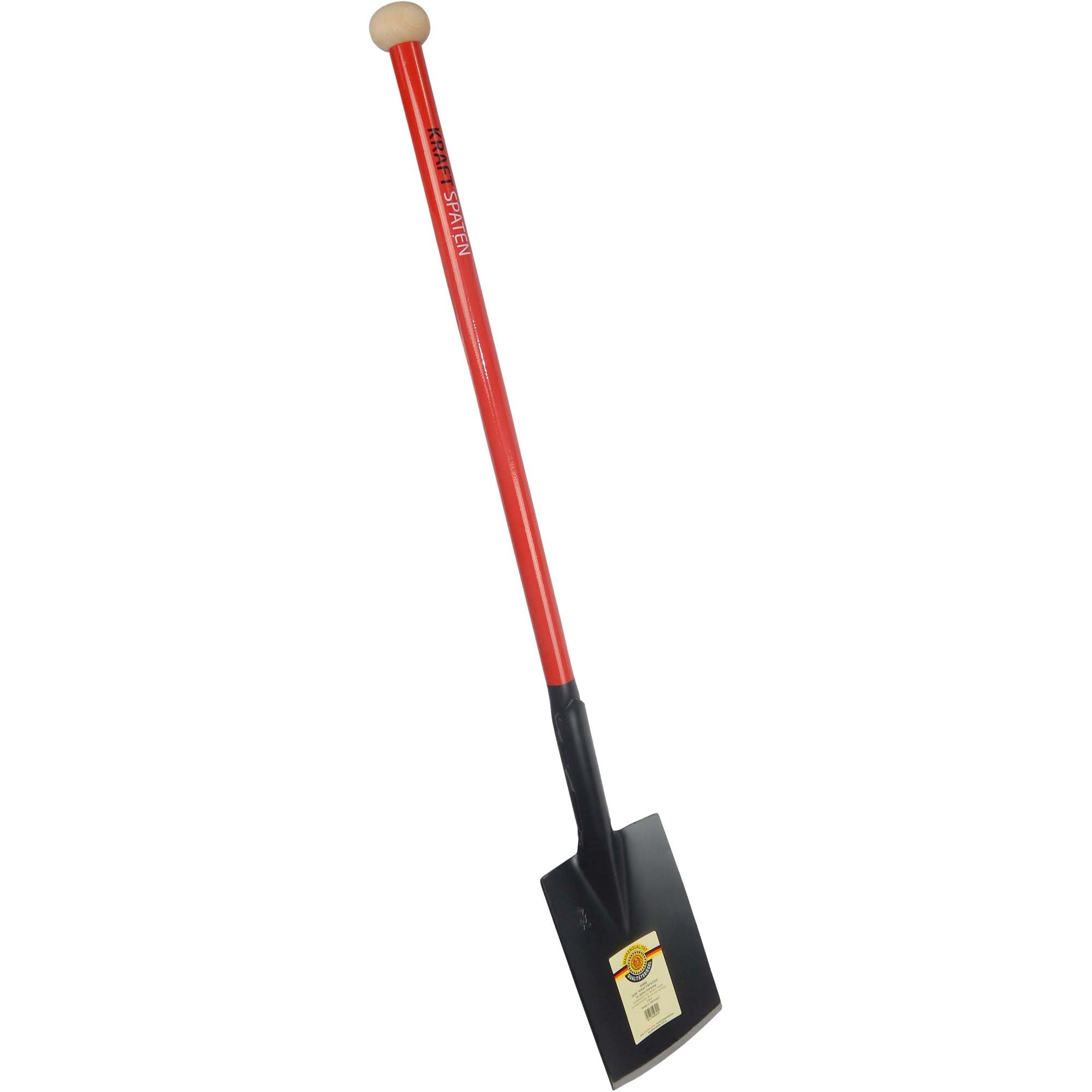 "KRAFT SPATEN", extrem robust mit Stahlrohrstiel, Hartholzknauf, 92 cm
