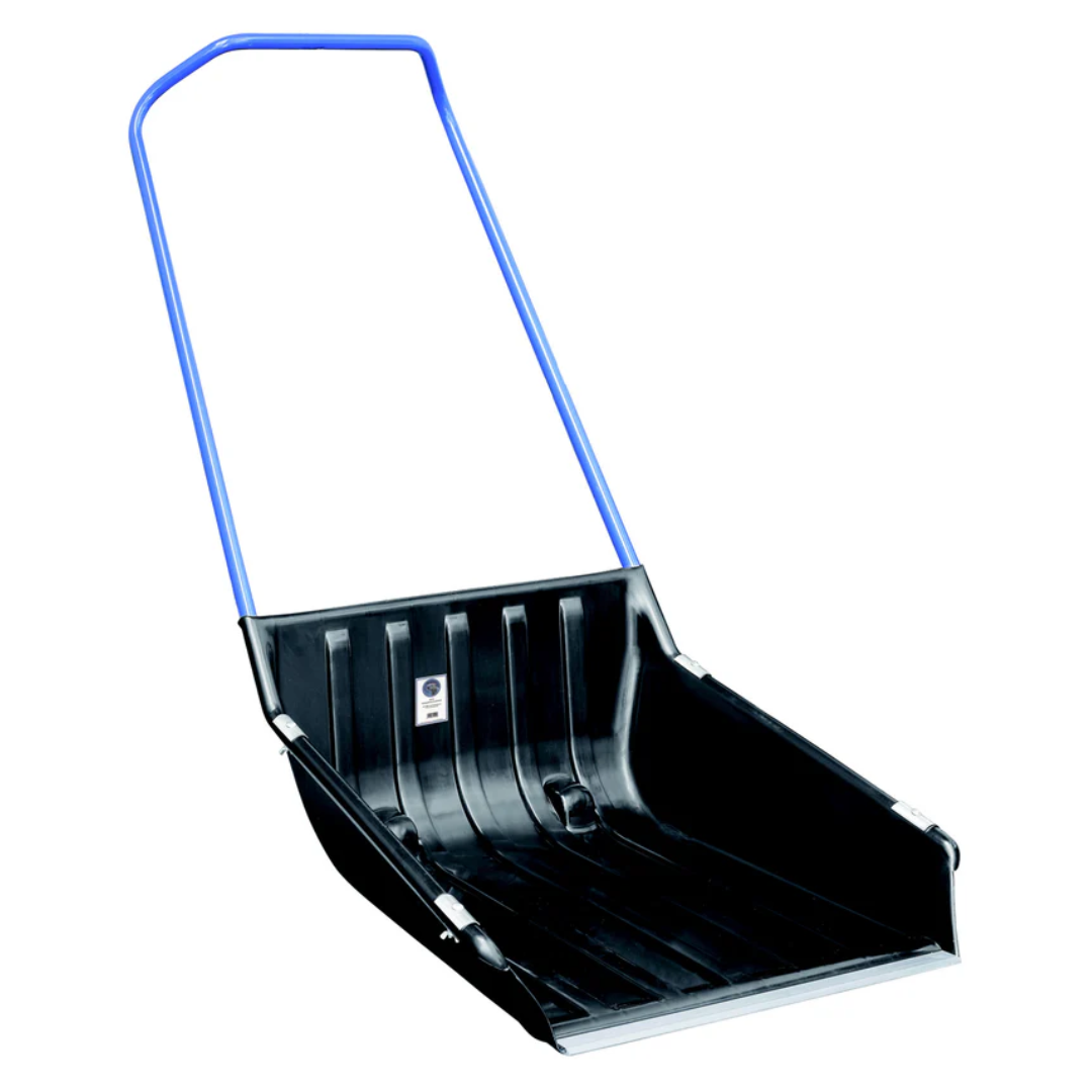 Schneehexe Kunststoff mit Rollen und Schiebebügel