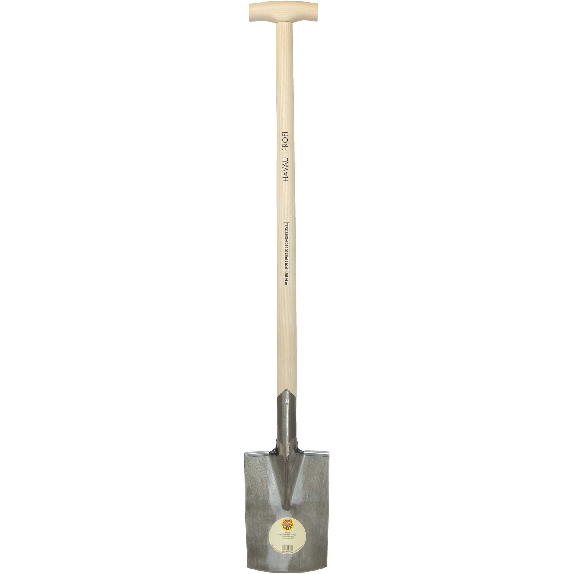 Havau-Rohrdüll-Damenspaten mit Tritt und Buchen-T-Stiel