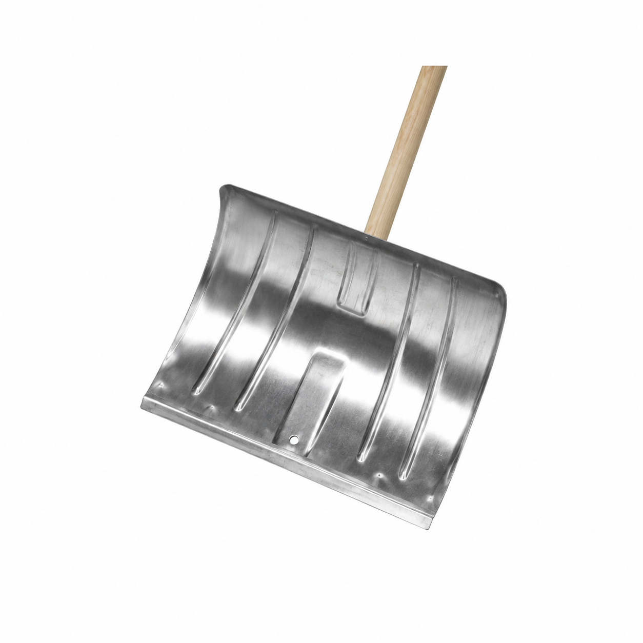 Schneeschieber-Aluminium 50 cm Stahlkante u. Ovalstiel 150 cm