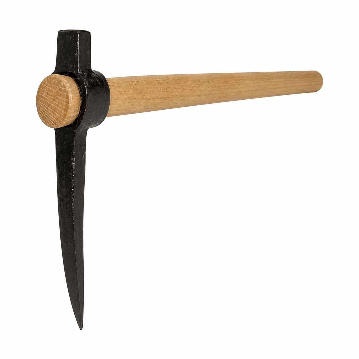 Einfach-Spitzhacke mit Hammerkopf mit Eschenstiel 95 cm