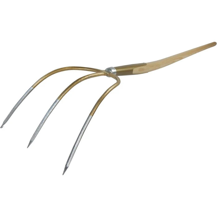 Streugabel, 3 Zinken Gr.33,5x31cm,m.Zwinge u. Stiel