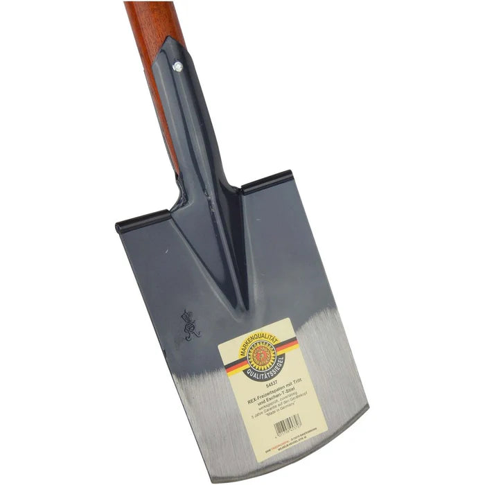 REX Freizeitspaten mit Tritt und Eschen-T-Stiel