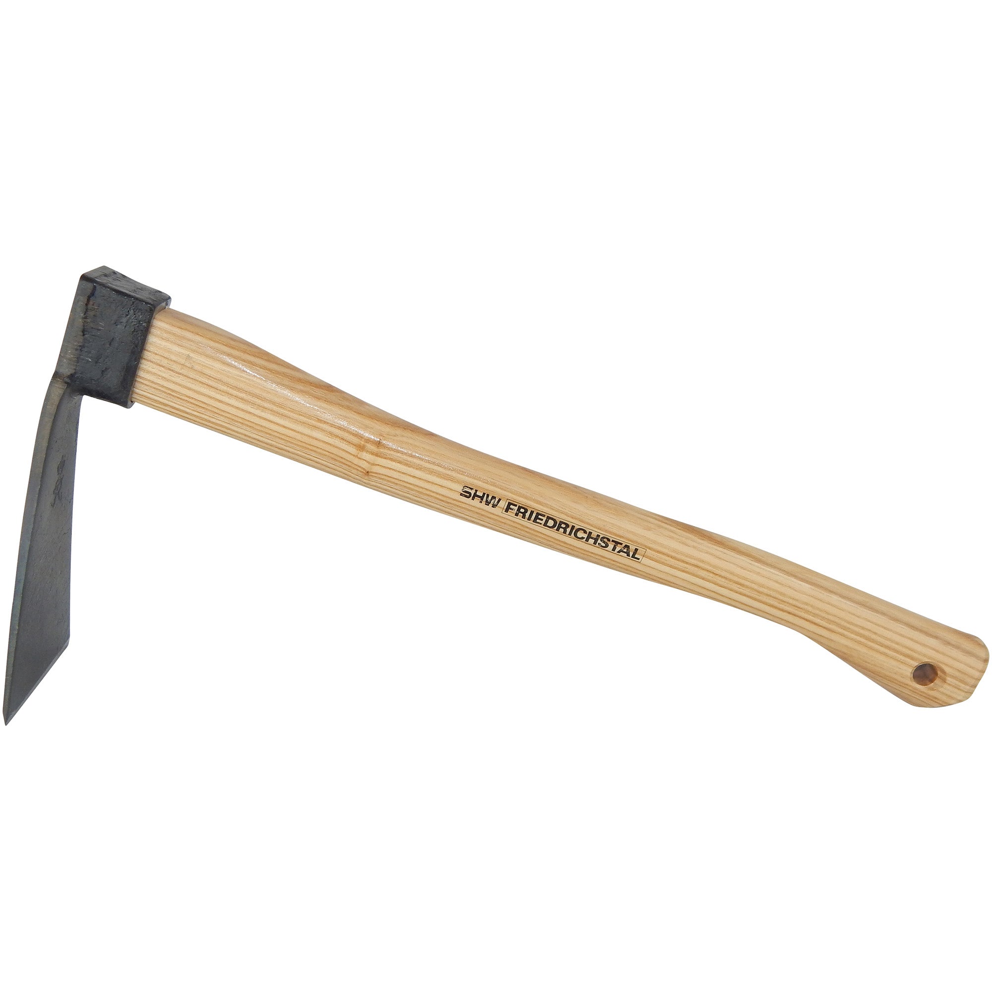 Forstpflanzen-Setzhacke mit kurzem Eschen-Kuhfuß-Stiel 45 cm