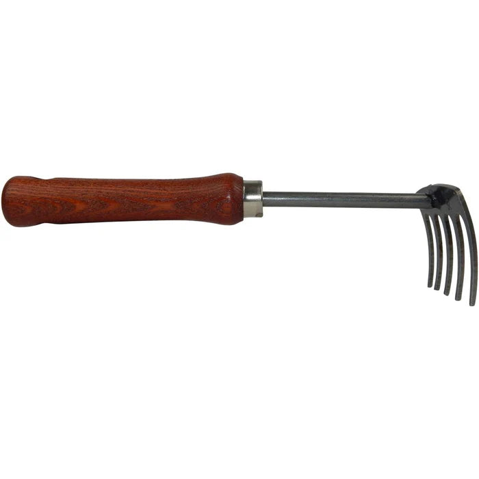 REX Kleinrechen mit 5 Zinken und Stiel 40 cm lang