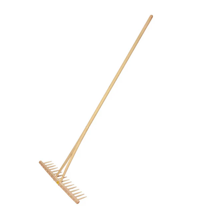 Holzrechen "Profi" 16 Zinken mit gespaltenem Stiel