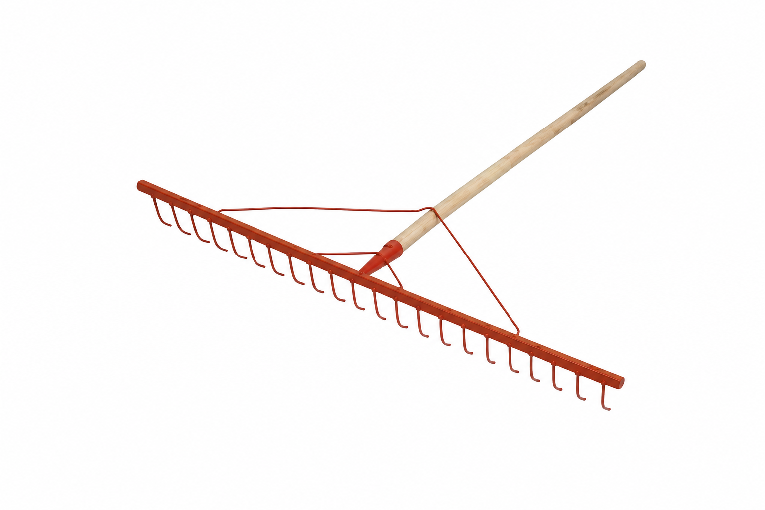 Heurechen, 26 Zinken, 94 cm rot, ohne Stiel