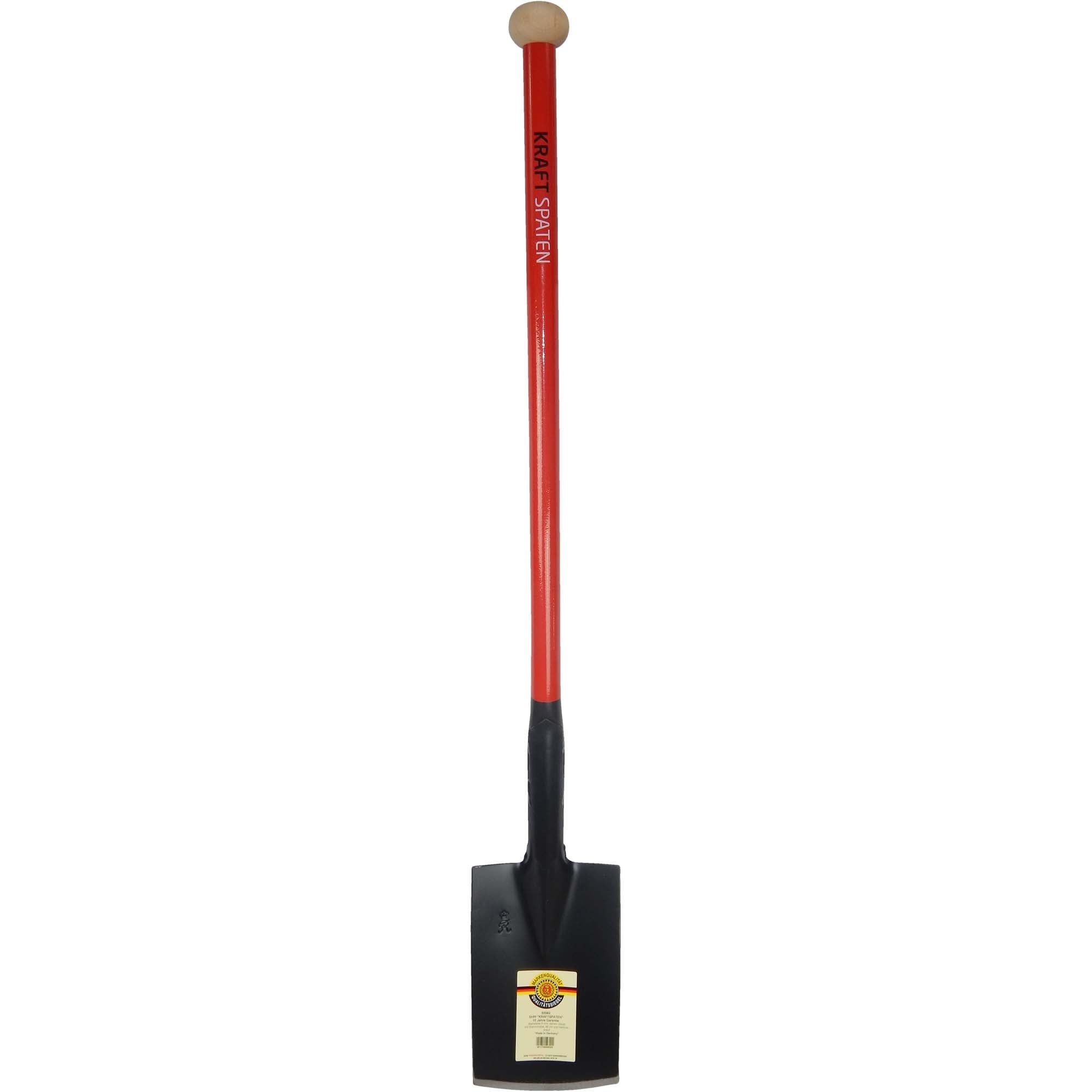 "KRAFT SPATEN", extrem robust mit Stahlrohrstiel, Hartholzknauf, 92 cm