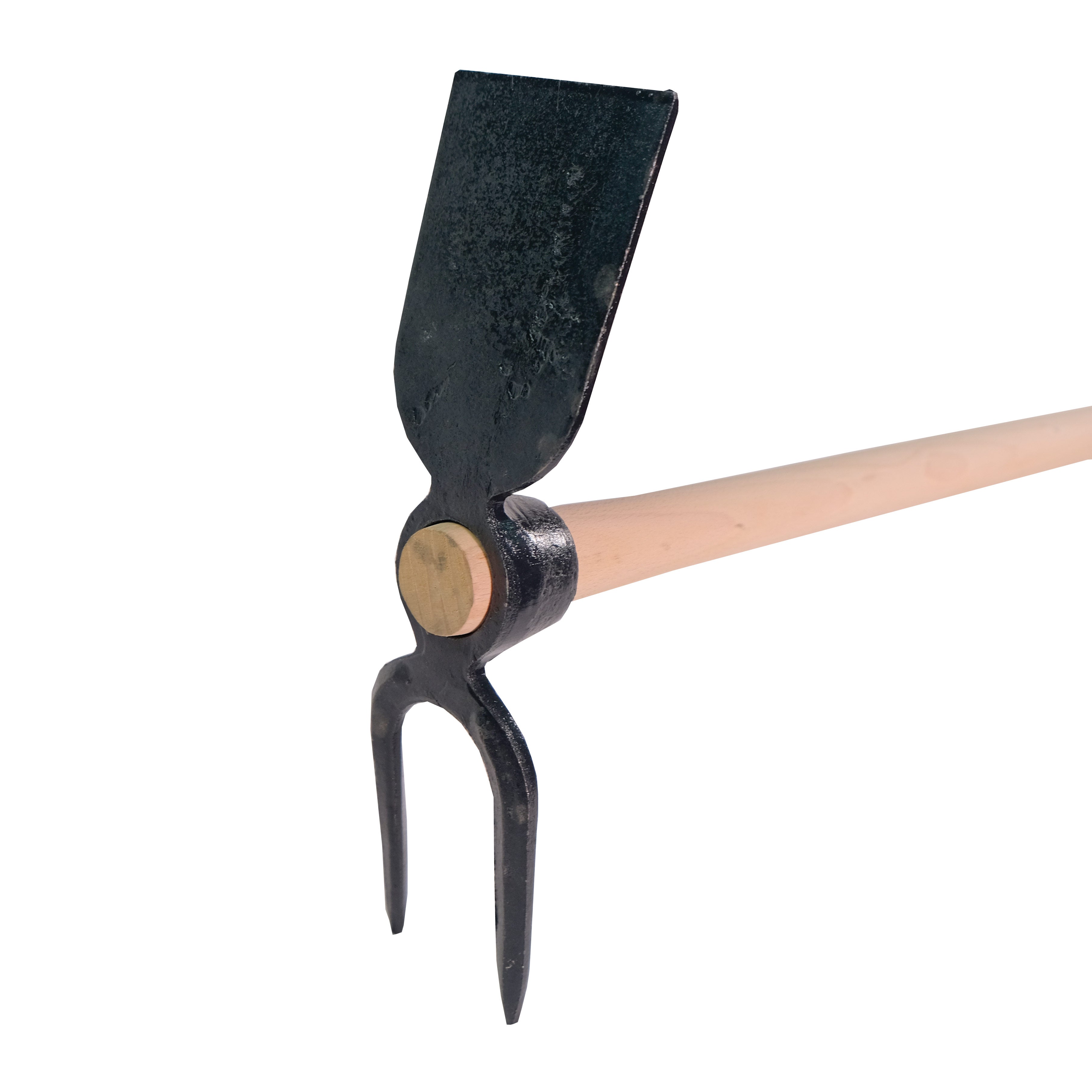 Made for SHW Gartenhäckchen Breitblatt mit 2 Zinken und Buchenstiel